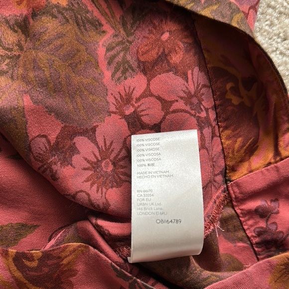 Anthropologie Kimber Tunic Floral Pink V Neck Dress Women’s Small - Picture 9 of 10